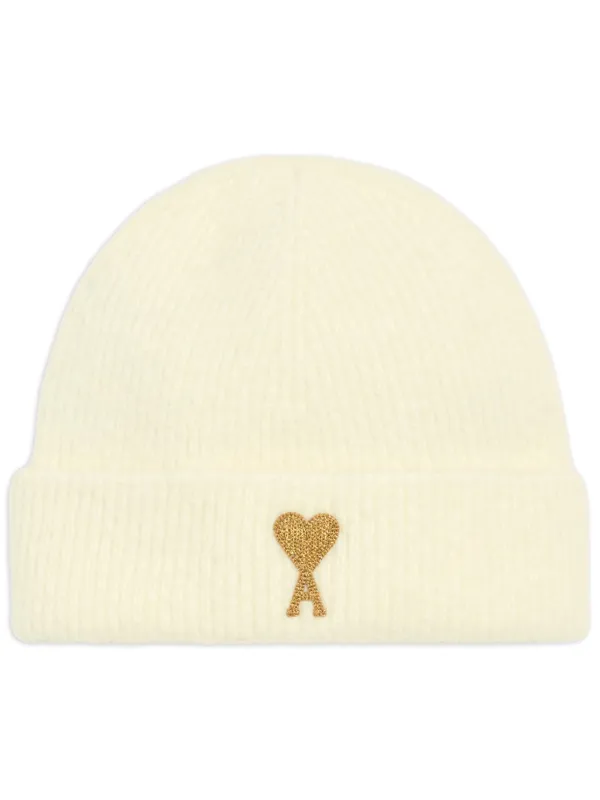 AMI DE COEUR ビーニー Ami De Coeur ビーニー ヘザーグレー/レッド | AMI PARIS