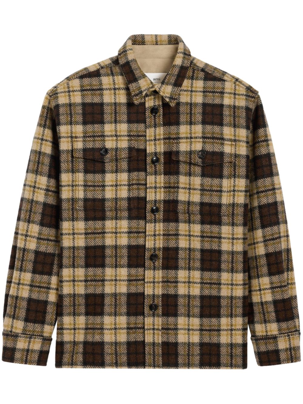 chest-print overshirt