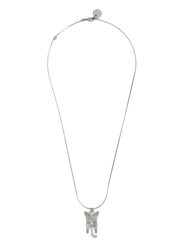Marni Cat Pendant Necklace in Silver