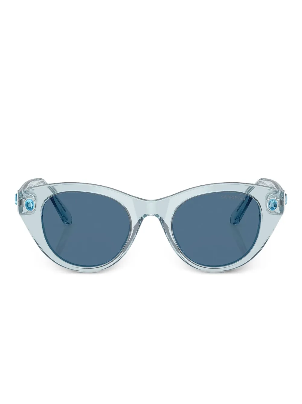 Swarovski Eyewear Occhiali da sole cat-eye con decorazione - Blu