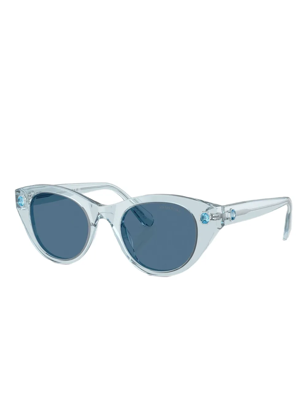 Swarovski Eyewear Zonnebril met cat-eye montuur en kristallen - Blauw