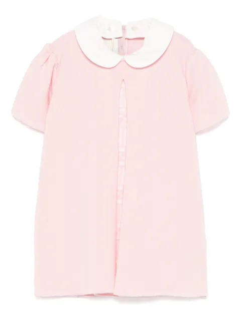 Fendi Kids vestido con detalles plisados