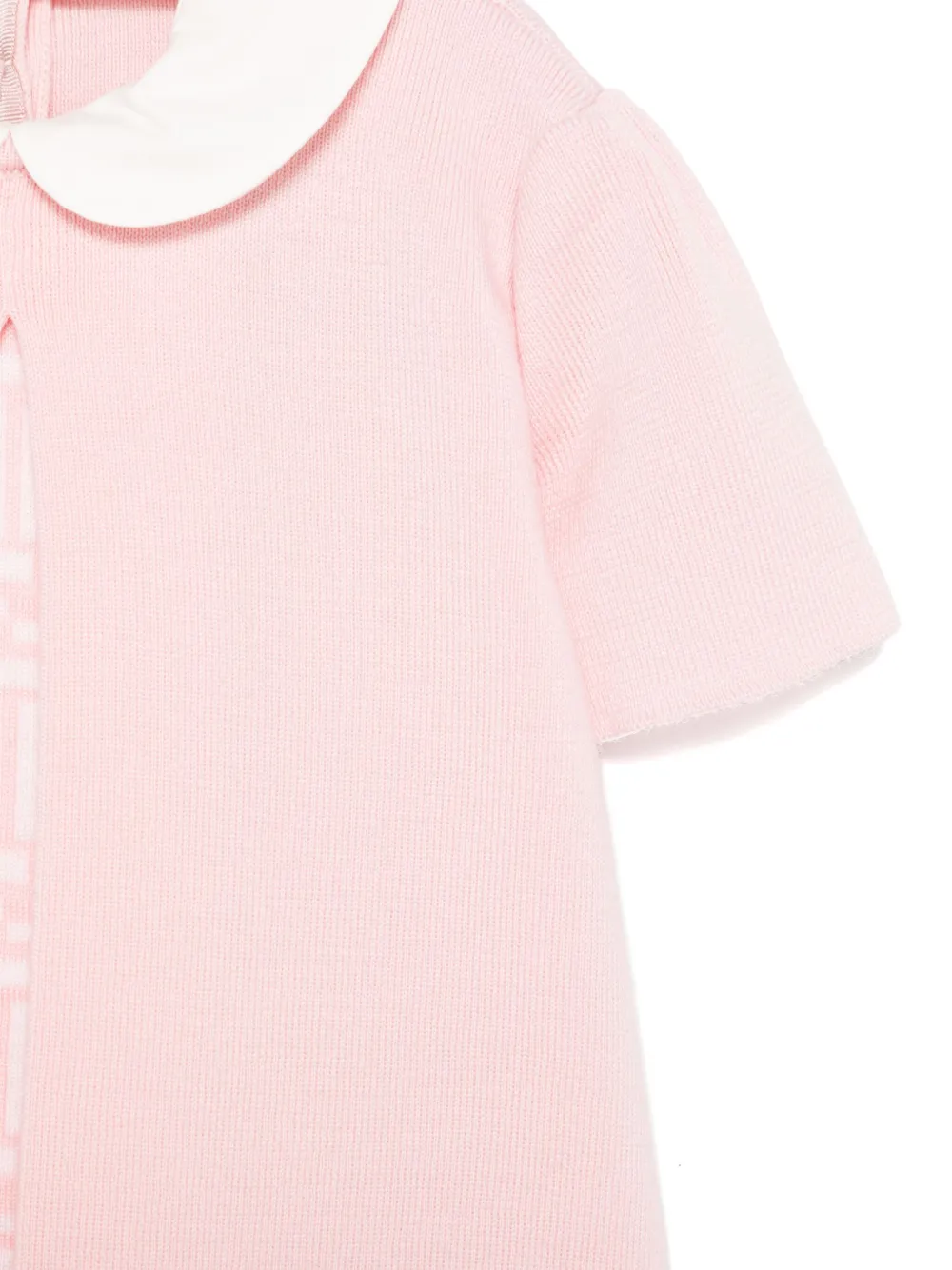 Fendi Kids Jurk met geplooid detail Roze