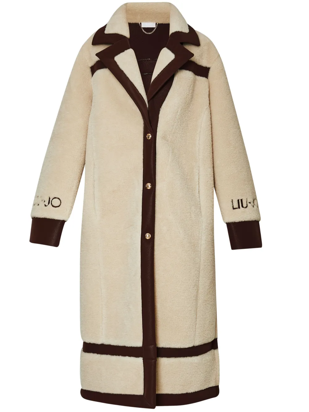 LIU JO Gecoate jas van imitatielamswol Beige