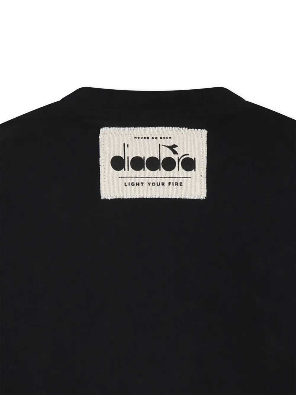 Diadora Junior T-shirt met logoprint Zwart