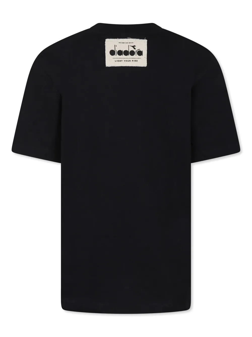 Diadora Junior T-shirt met logoprint Zwart