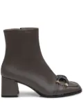 Roberto Festa chain-embellished ankle boots - Grey