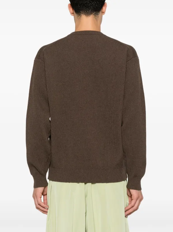 Auralee ribbed-knit Sweater | Brown | FARFETCH