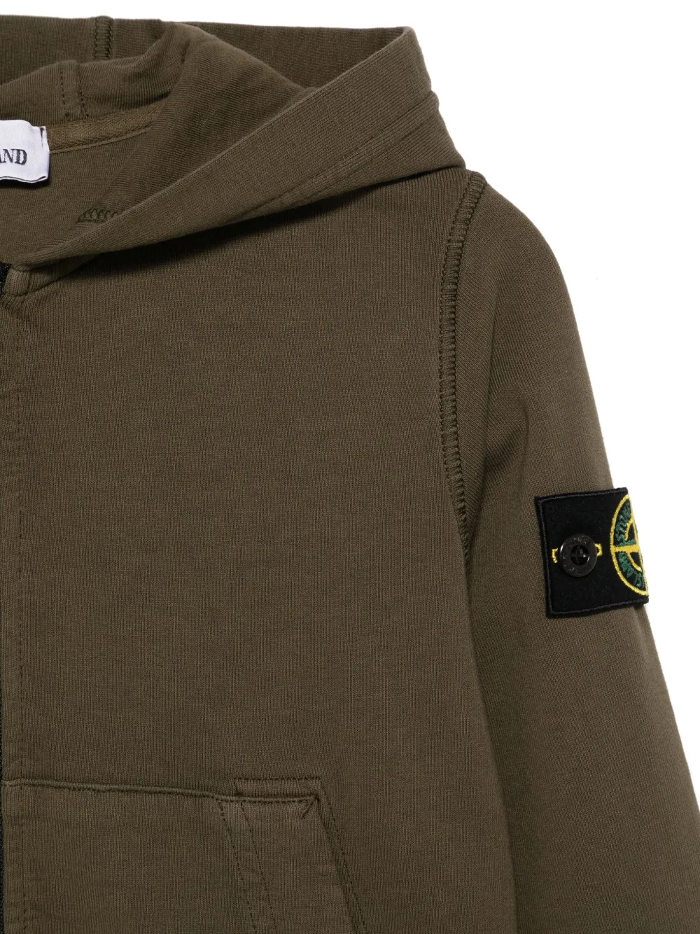Stone Island Junior Hoodie met Compass-logopatch Groen