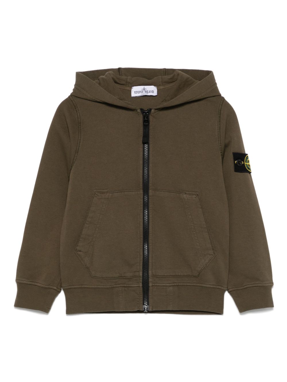 Stone Island Junior Compass-badge hoodie - Green