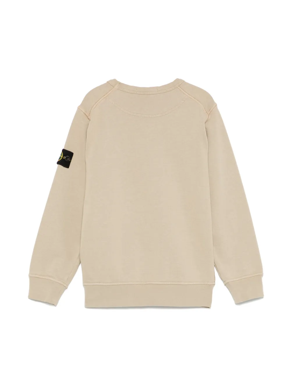 Stone Island Junior Sweater met Compass-logopatch - Beige