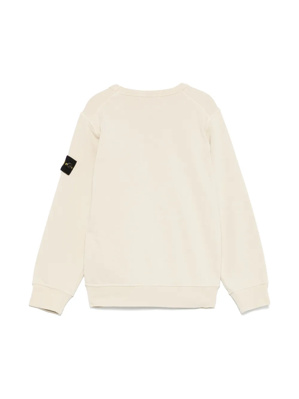 Stone Island Junior Sweater met Compass-logopatch - Beige