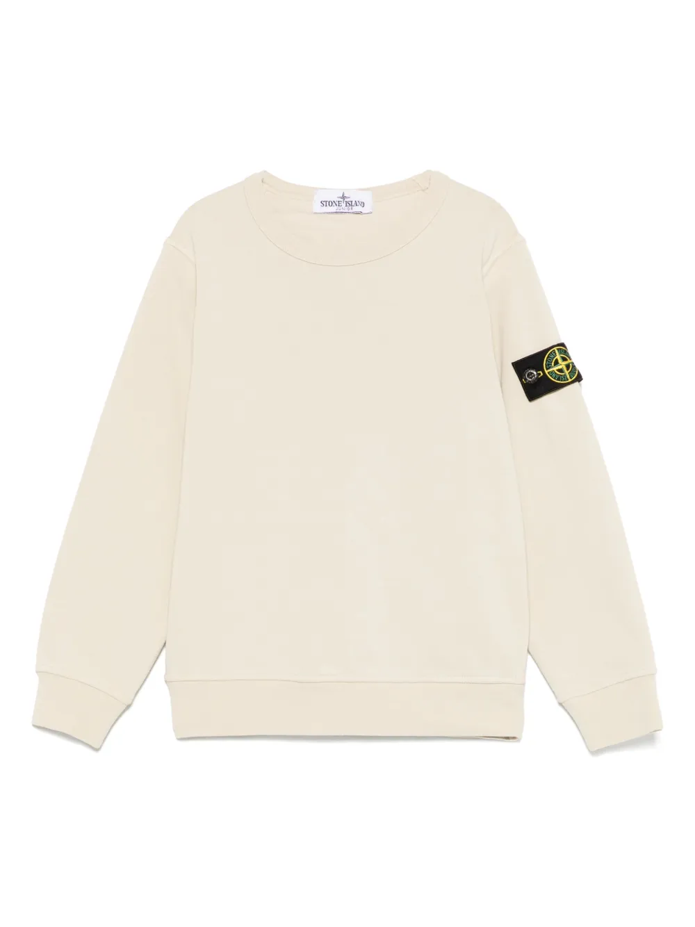 Stone Island Junior Sweater met Compass-logopatch Beige