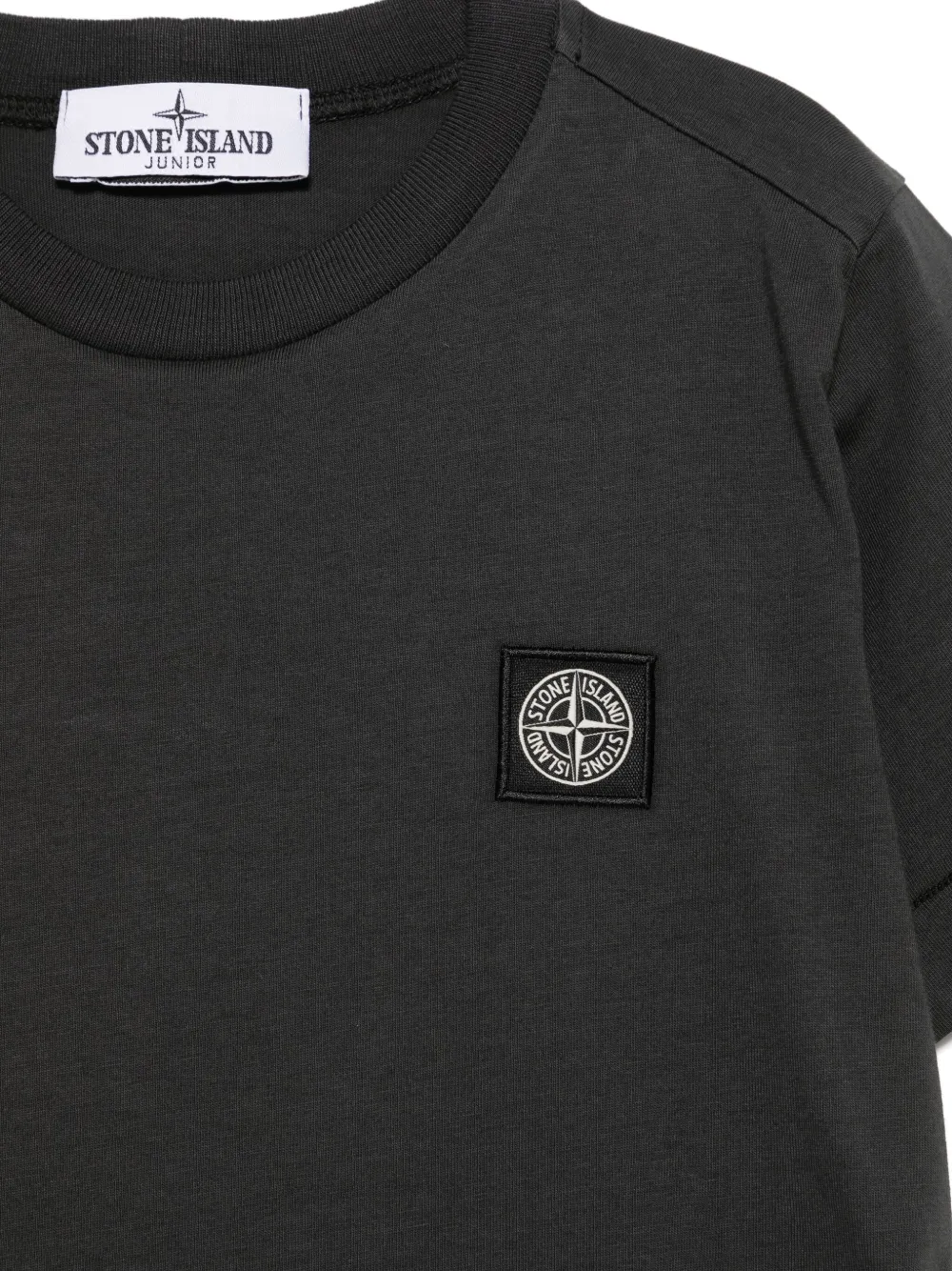 Stone Island Junior T-shirt met Compass-logopatch Grijs