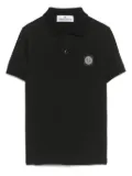 Stone Island Junior Compass-motif polo shirt - Black