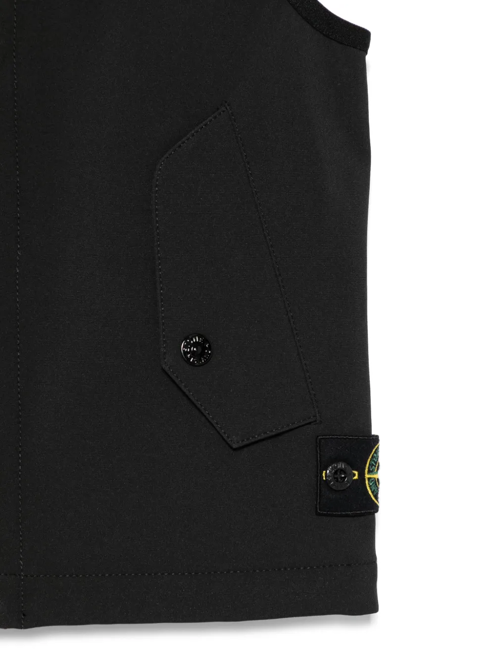 Stone Island Junior Gilet met Compass-logopatch Zwart