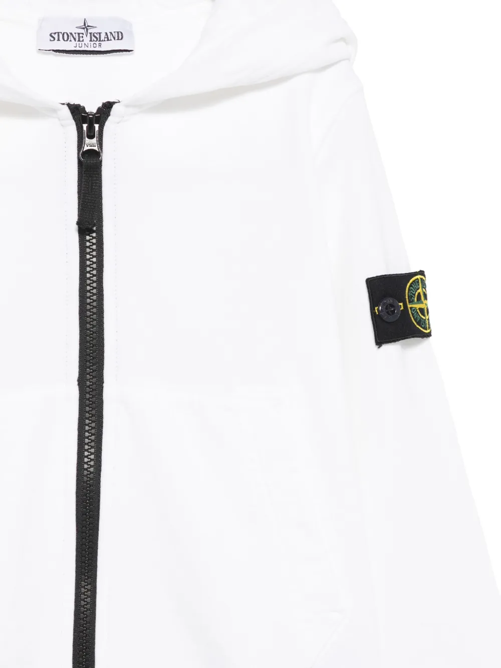 Stone Island Junior Hoodie met Compass-logopatch Wit