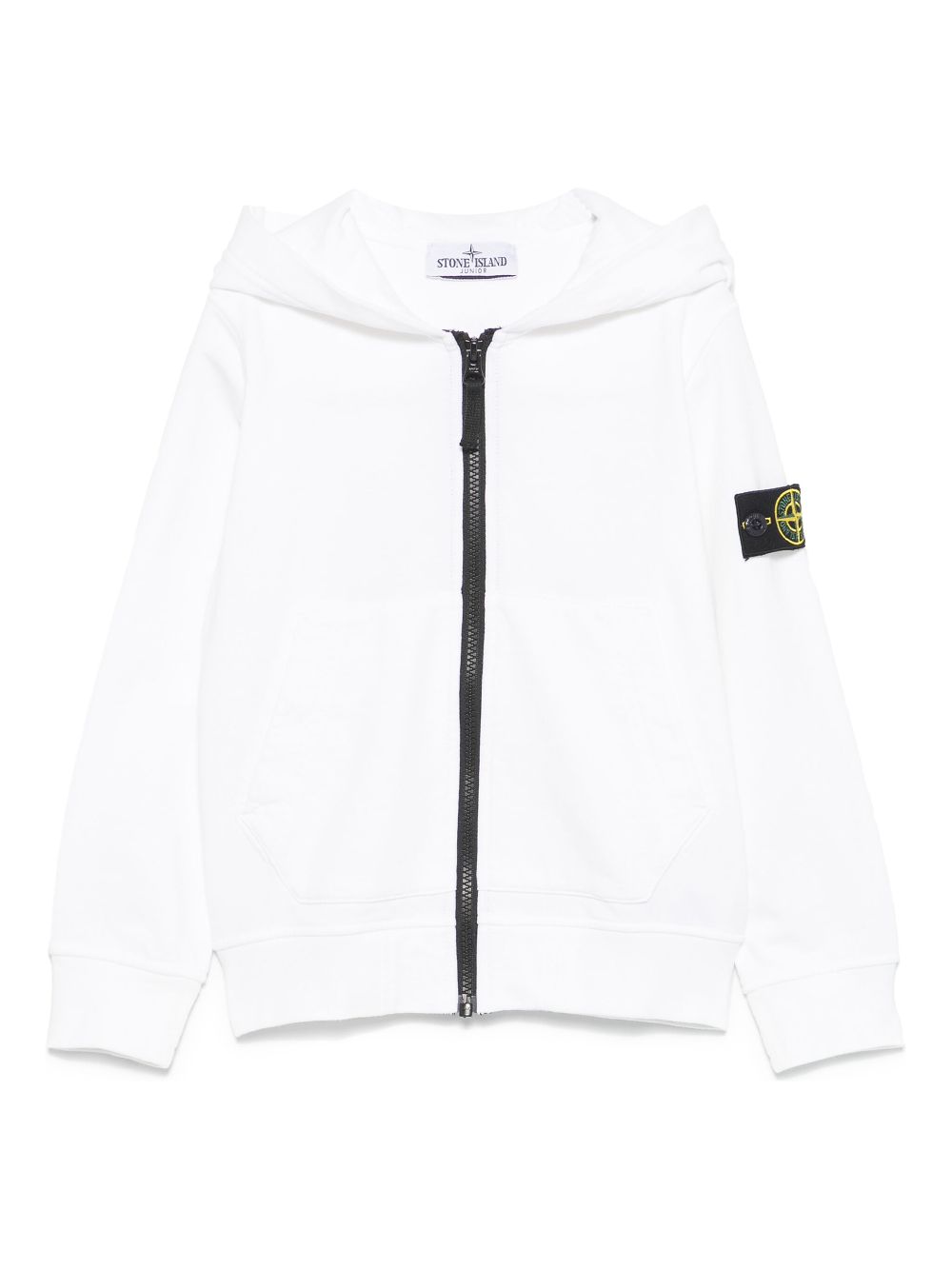 Stone Island Junior Compass-badge hoodie - White