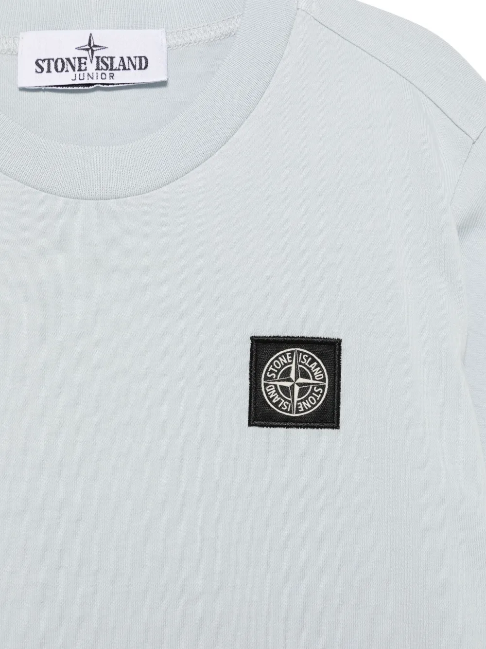 Stone Island Junior T-shirt met Compass-logopatch Blauw