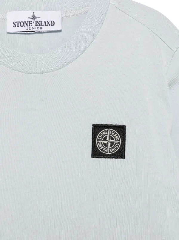Stone Island Junior Compass-patch T-shirt | Blue | FARFETCH