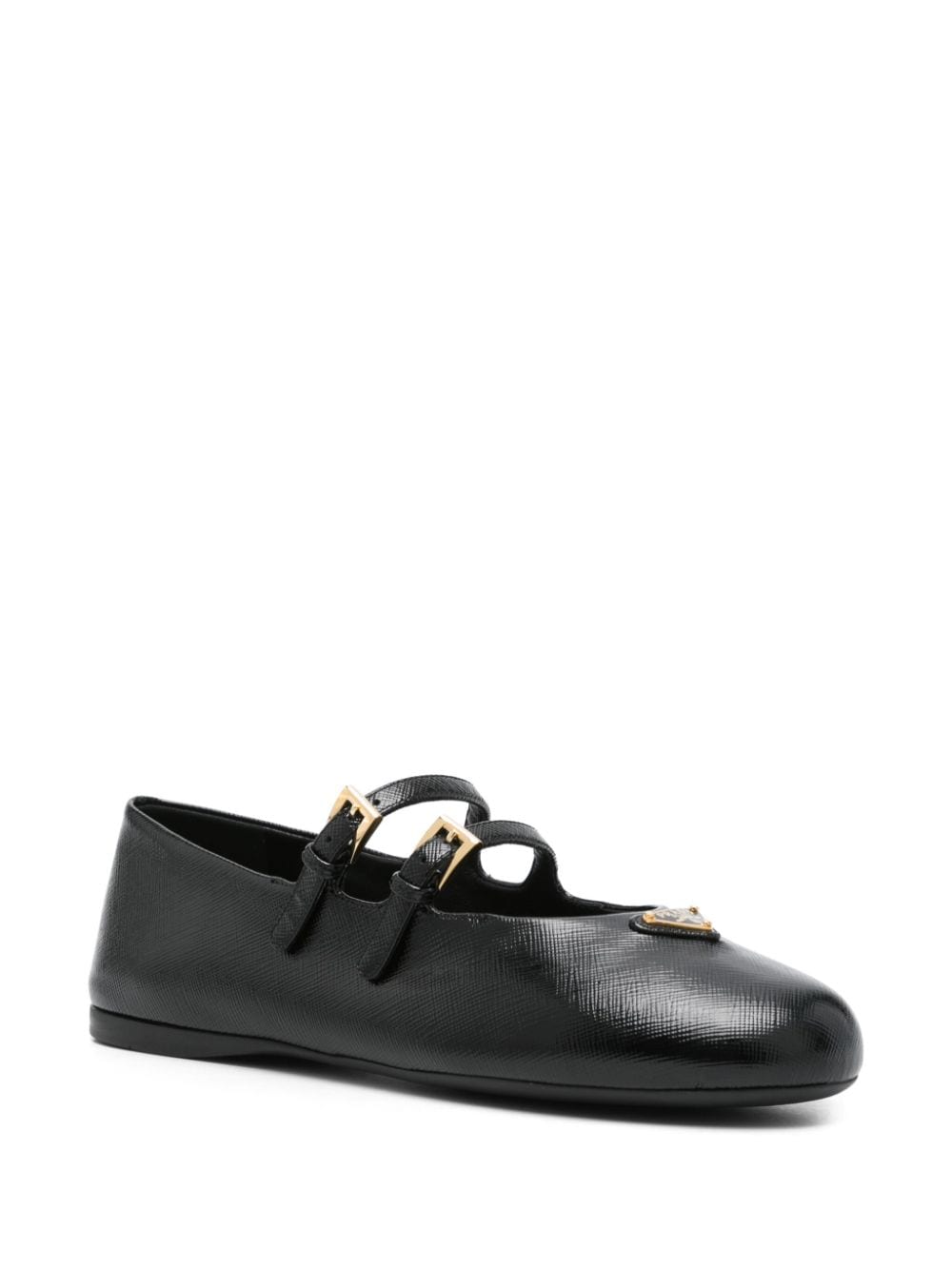 Prada leather ballerina shoes - Zwart