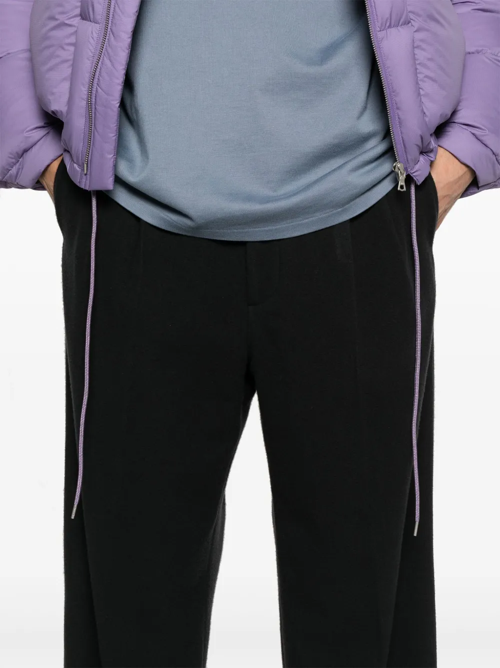 Auralee Wool Flannel Trousers | Black | FARFETCH