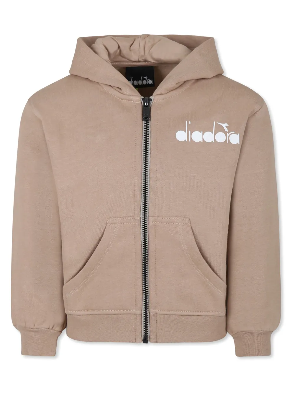 Diadora Junior Hoodie met logoprint Bruin
