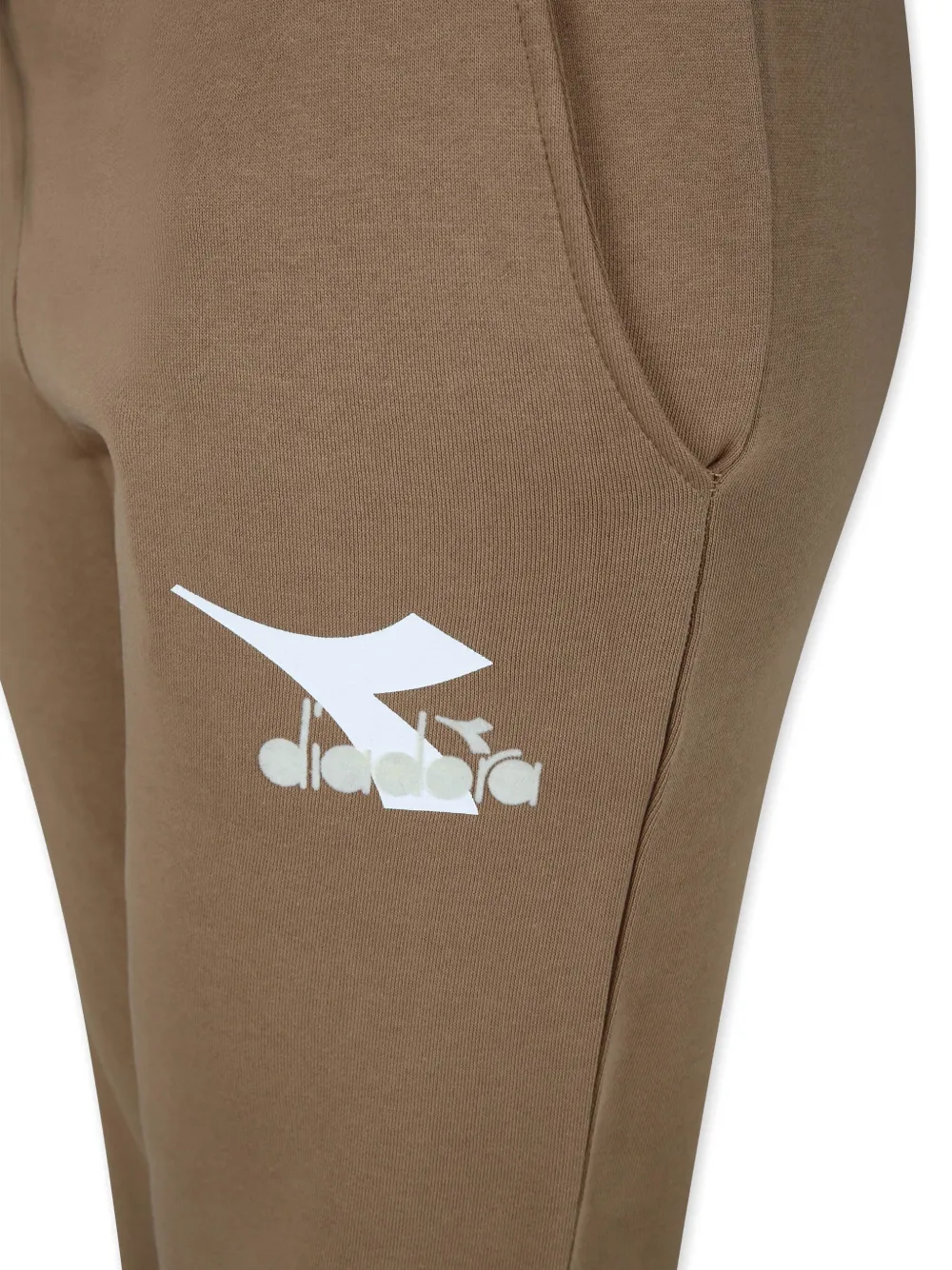 Diadora Junior Trainingsbroek met logoprint Bruin