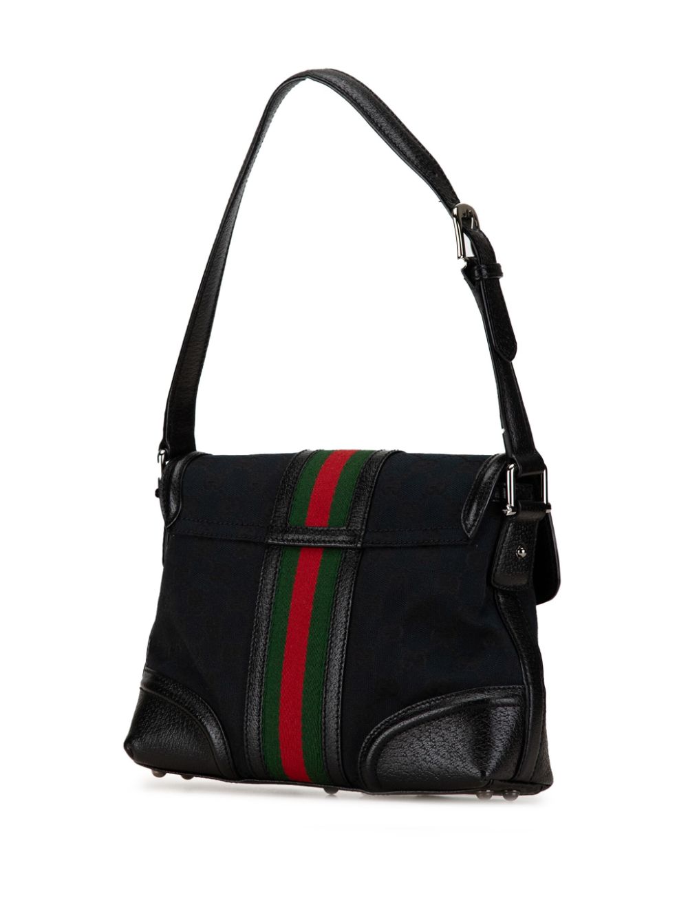 Gucci Pre-Owned 2000-2015 Small GG Canvas Web Treasure shoulder bag - Zwart