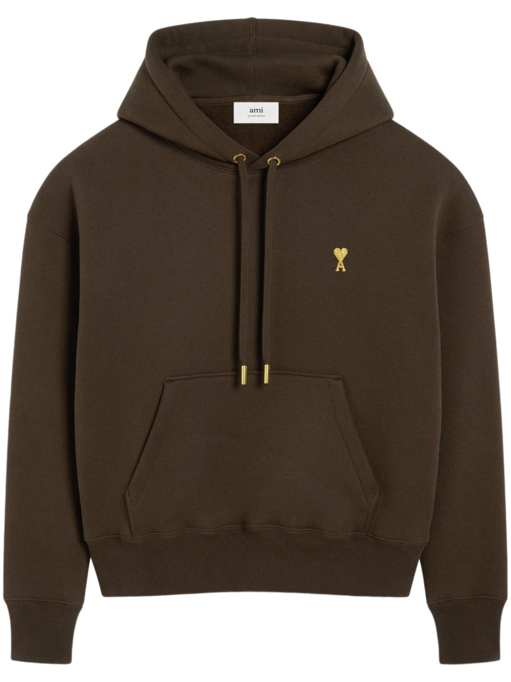 AMI Paris Ami De Coeur Hoodie Brown FARFETCH