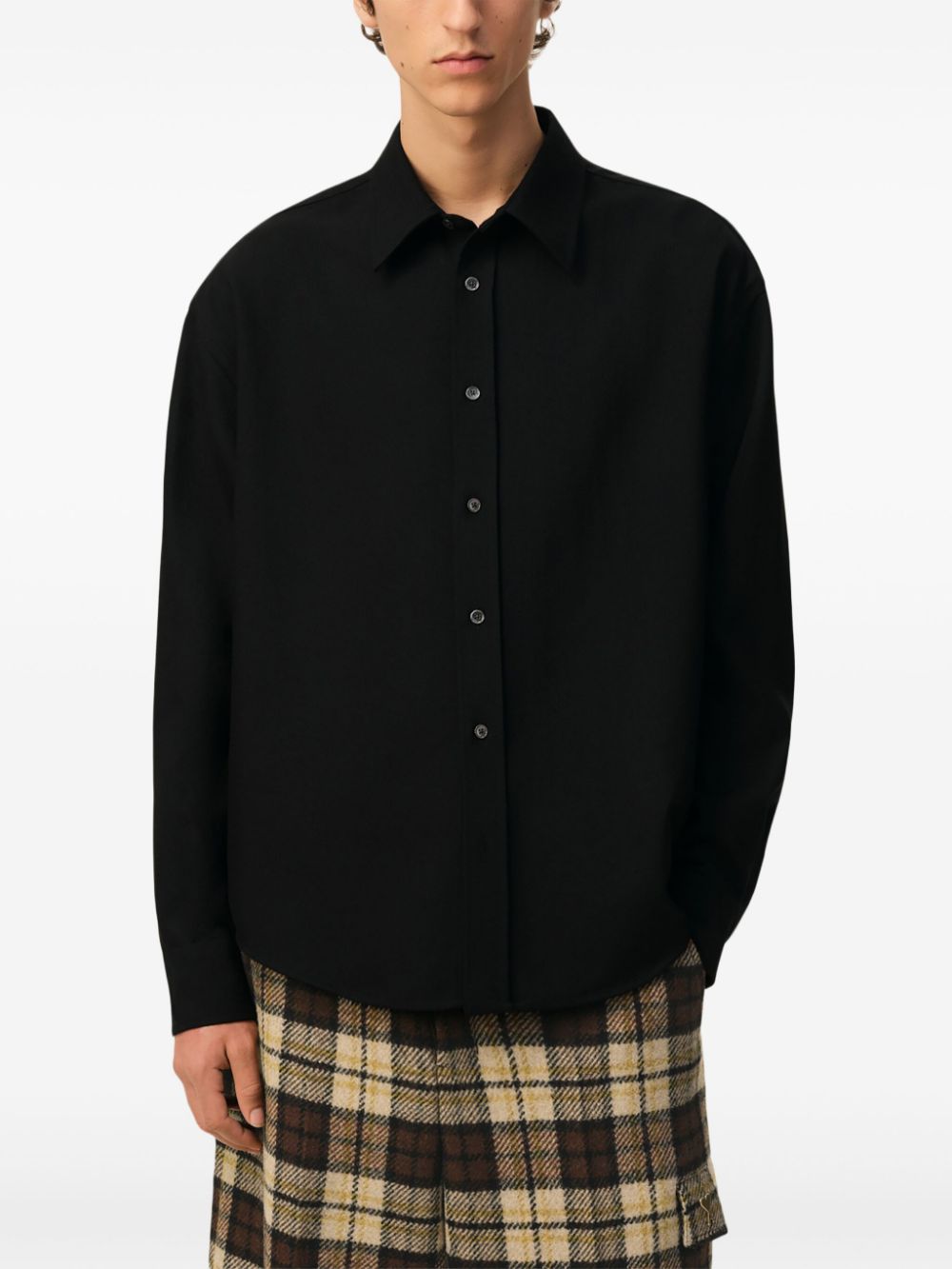 Shop Ami Alexandre Mattiussi Boxy Fit Shirt In Black