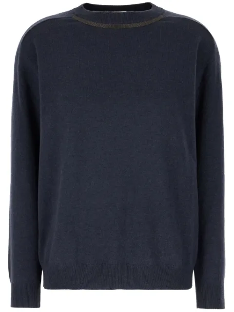 Brunello Cucinelli bead-detailed cashmere jumper