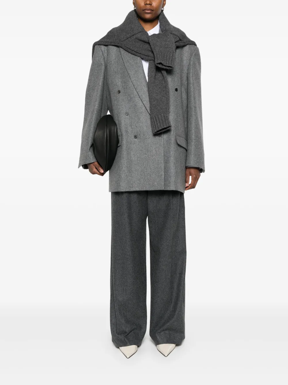 Carven Blazer met dubbele rij knopen - Grijs