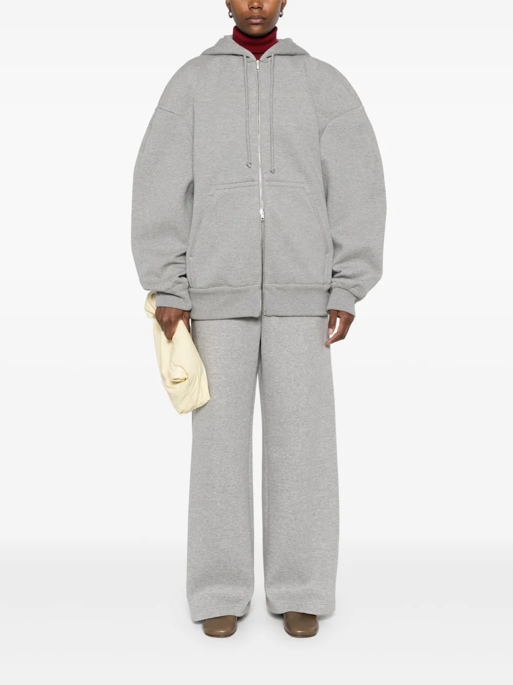 Carven Hoodie met geborduurd logo - Grijs