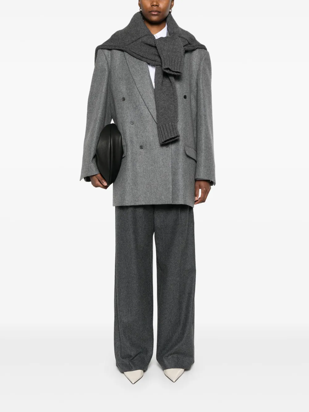 Carven Broek met wijde pijpen - Grijs
