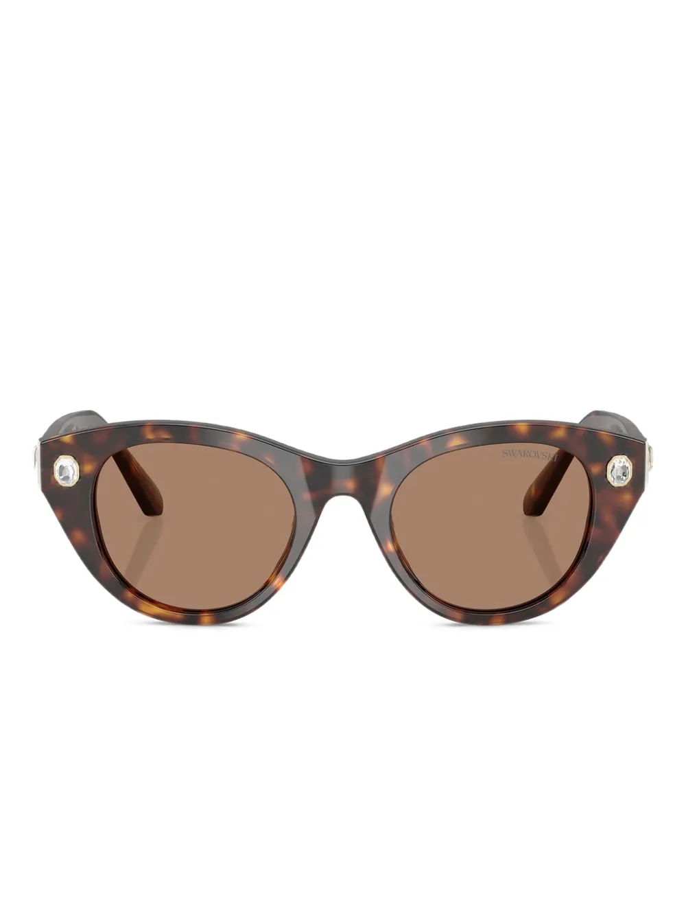 Swarovski Eyewear Occhiali da sole con cristalli - Marrone