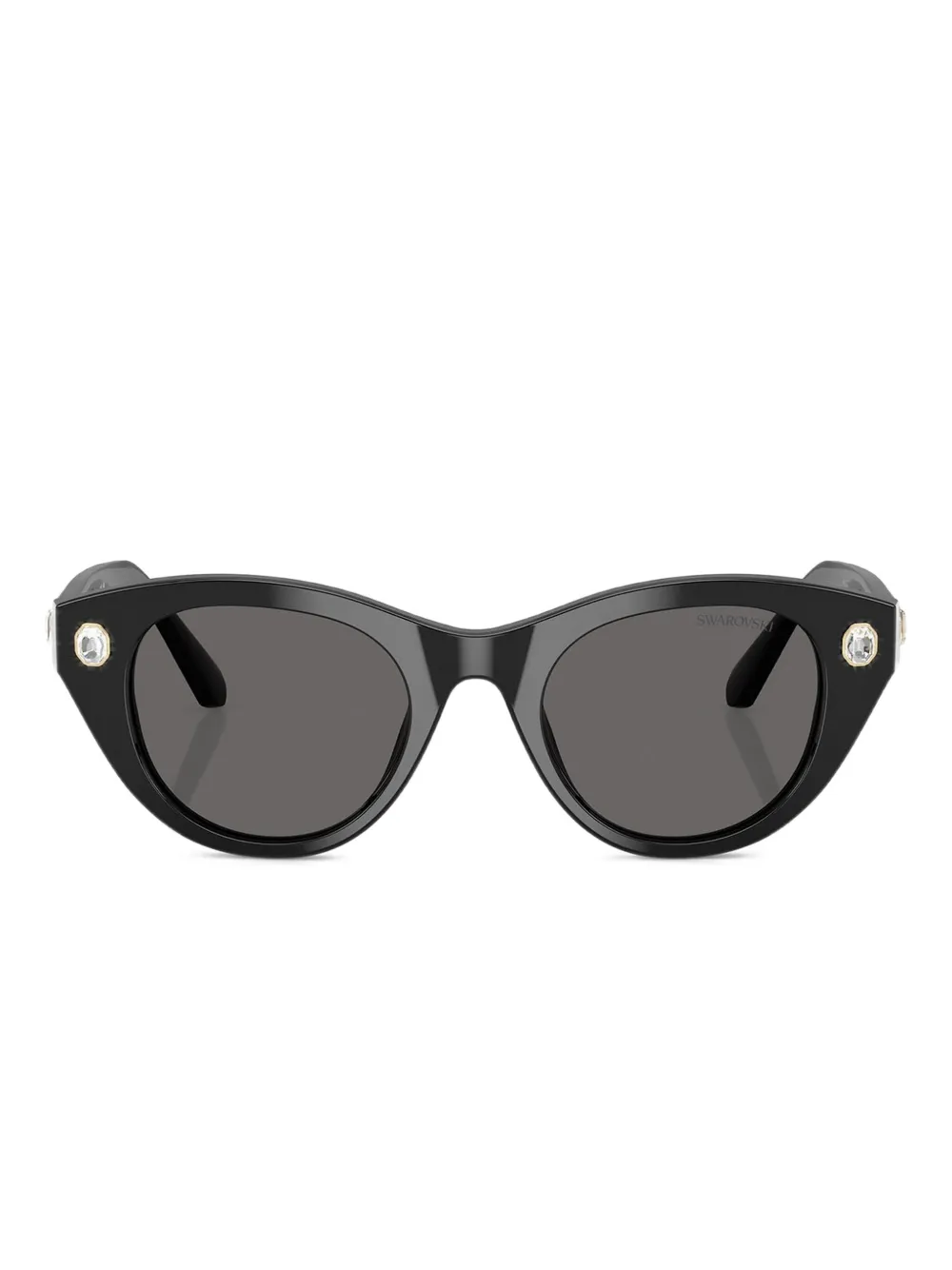 Swarovski Eyewear Occhiali da sole cat-eye con cristalli - Nero