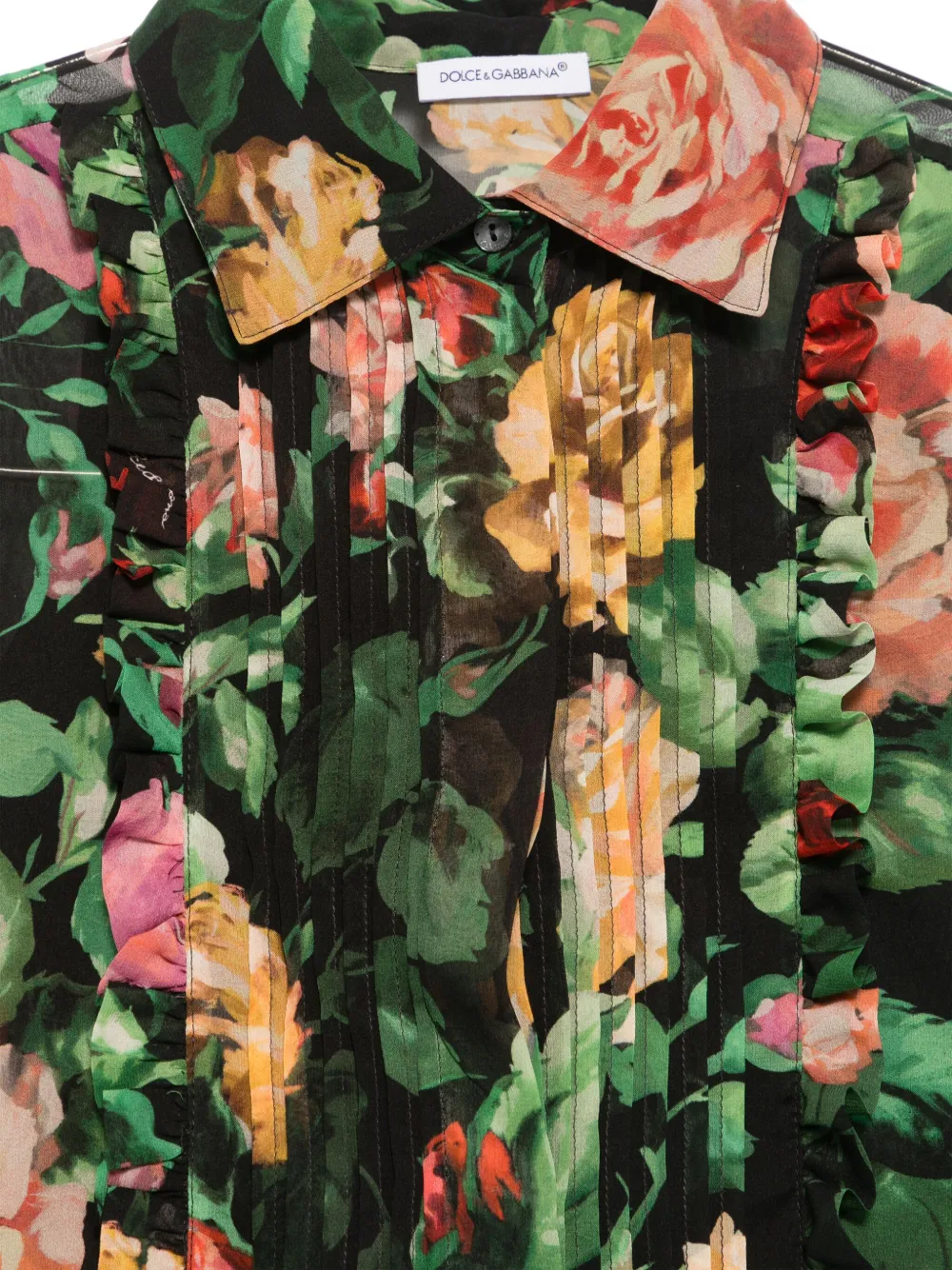 Dolce & Gabbana Kids Shirt met bloemenprint Zwart