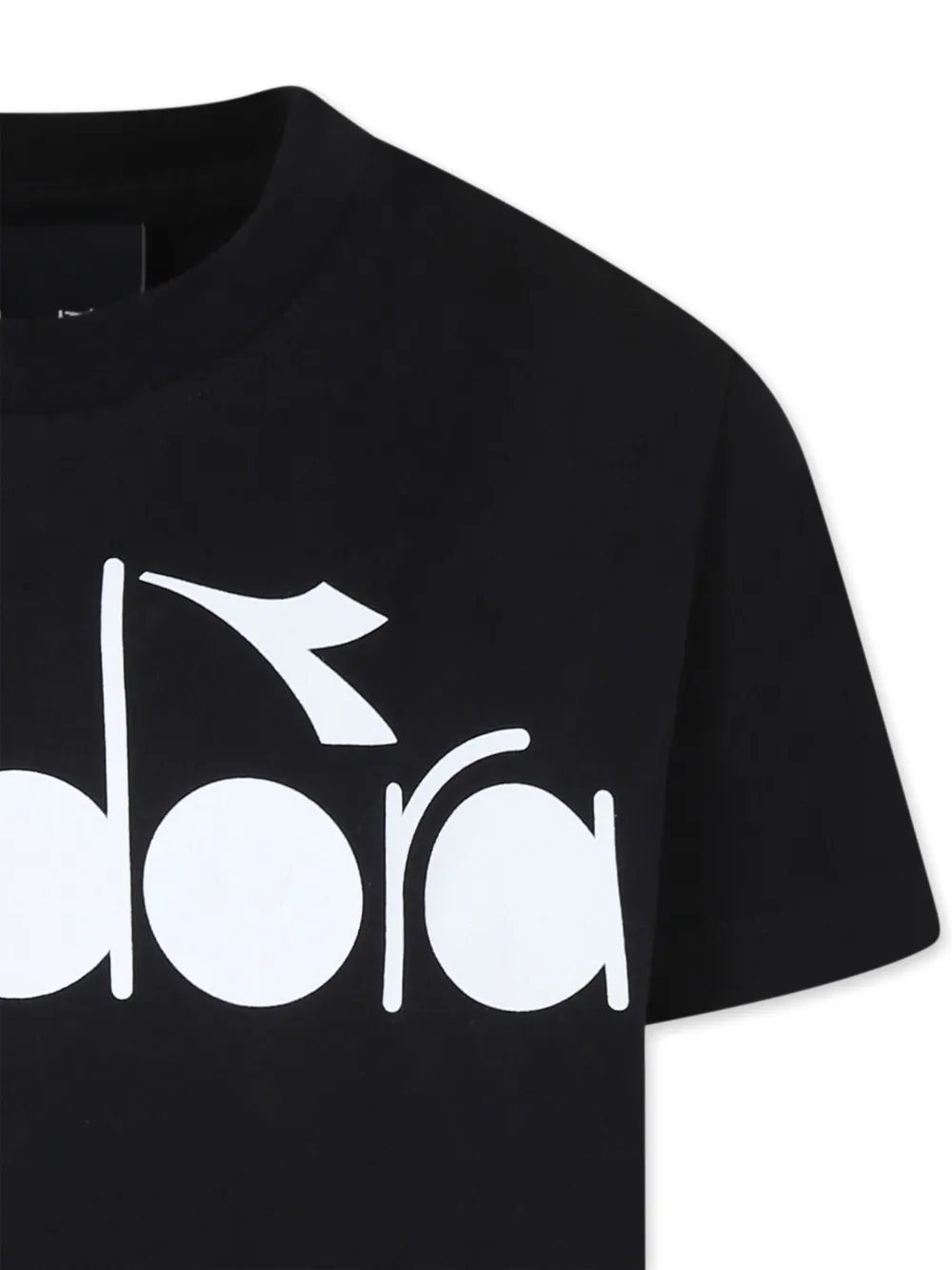 Diadora Junior T-shirt met logoprint Zwart