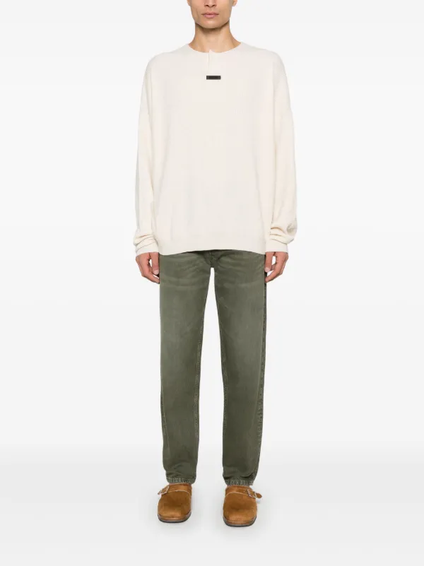 FEAR OF GOD ESSENTIALS waffle-knit Sweater | Neutrals | FARFETCH JO
