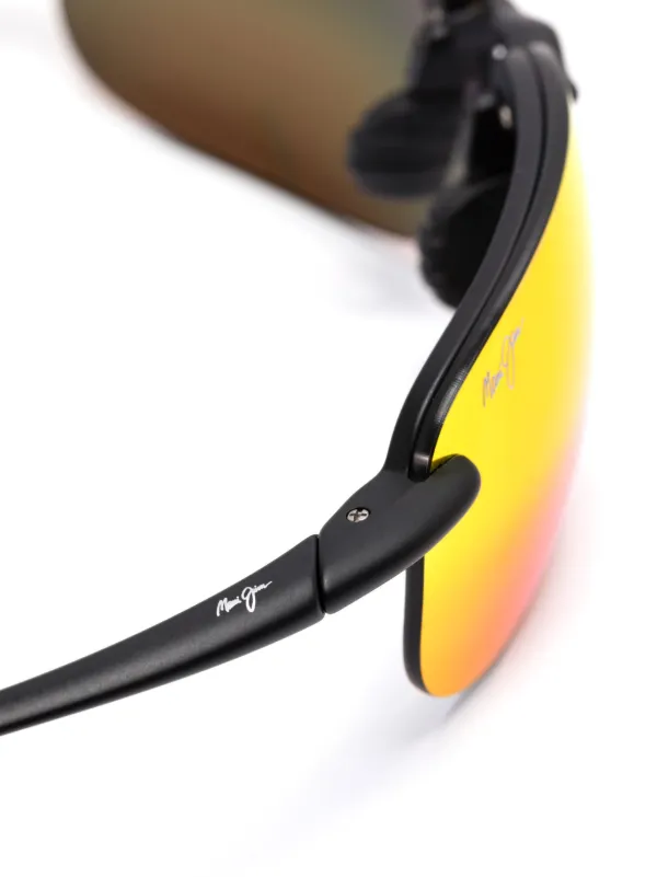 【 okazu⠀】 Maui Jim Ho'okipa XL Sunglasses | Black | FARFETCH