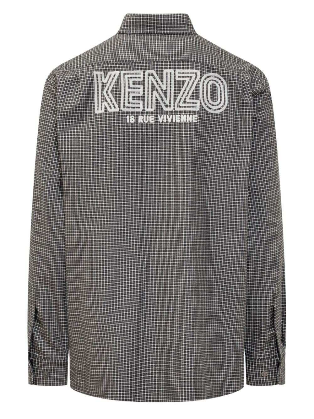 Kenzo Overhemd met geborduurd logo - Grijs