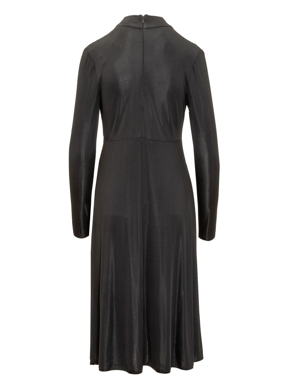 Jil Sander draped-detailing midi dress - Zwart