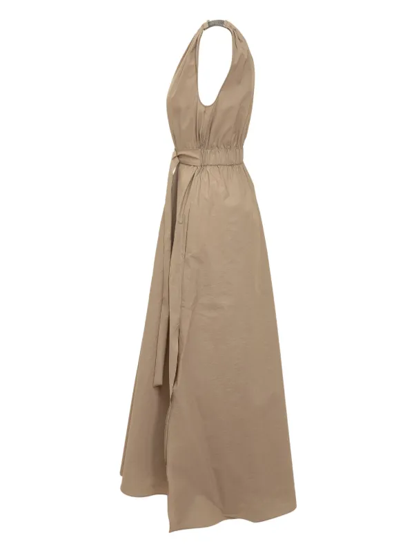 ワンピース BRUNELLO CUCINELLI Dress Brunello Cucinelli Belted Poplin Dress | Neutrals | FARFETCH