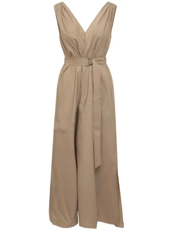 パーティードレス BRUNELLO CUCINELLI MH765ARJ61 Dresses Brunello Cucinelli - Beige striped silk shirt dress