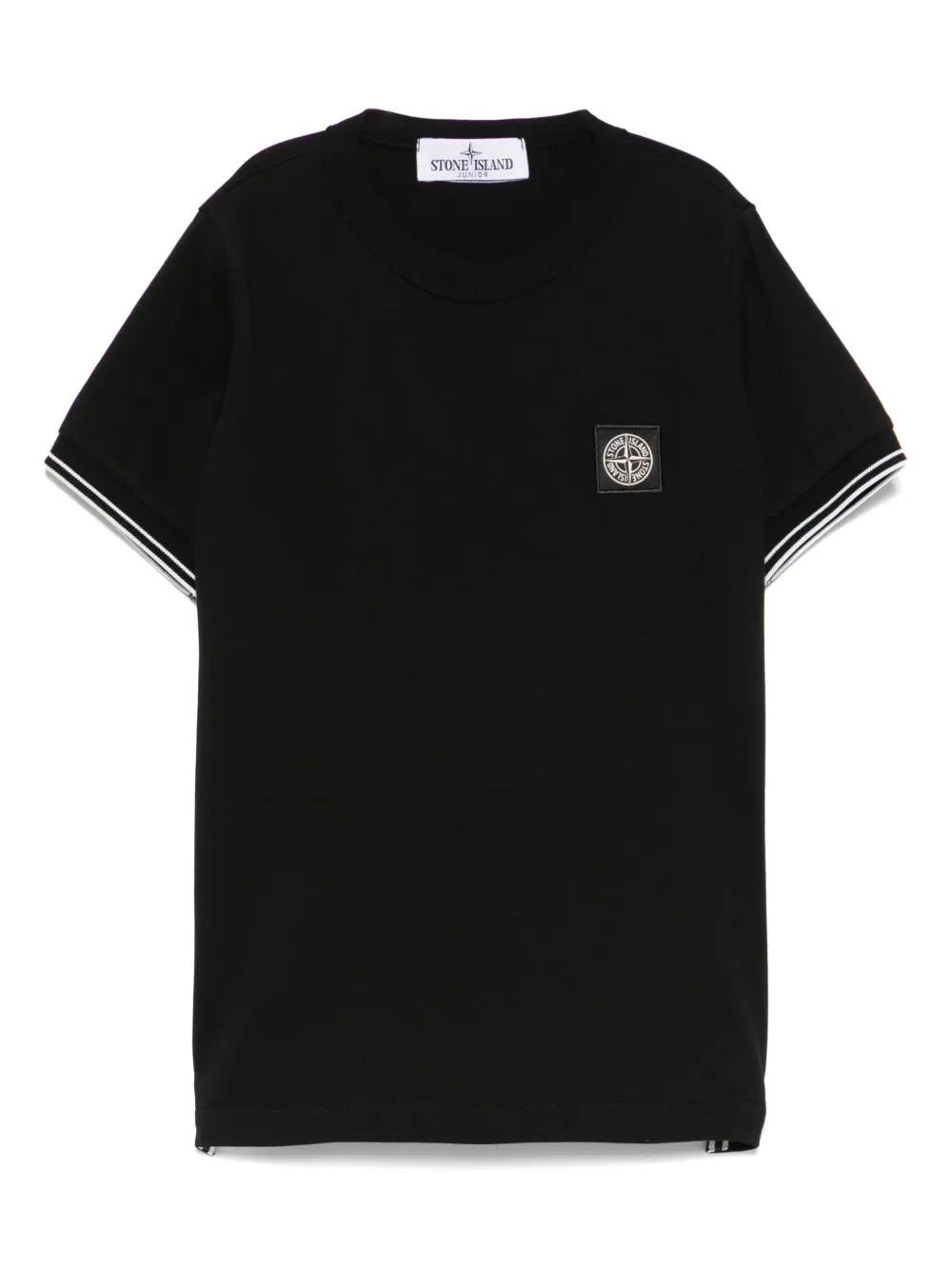 Stone Island Junior T-shirt met Compass-logopatch Zwart