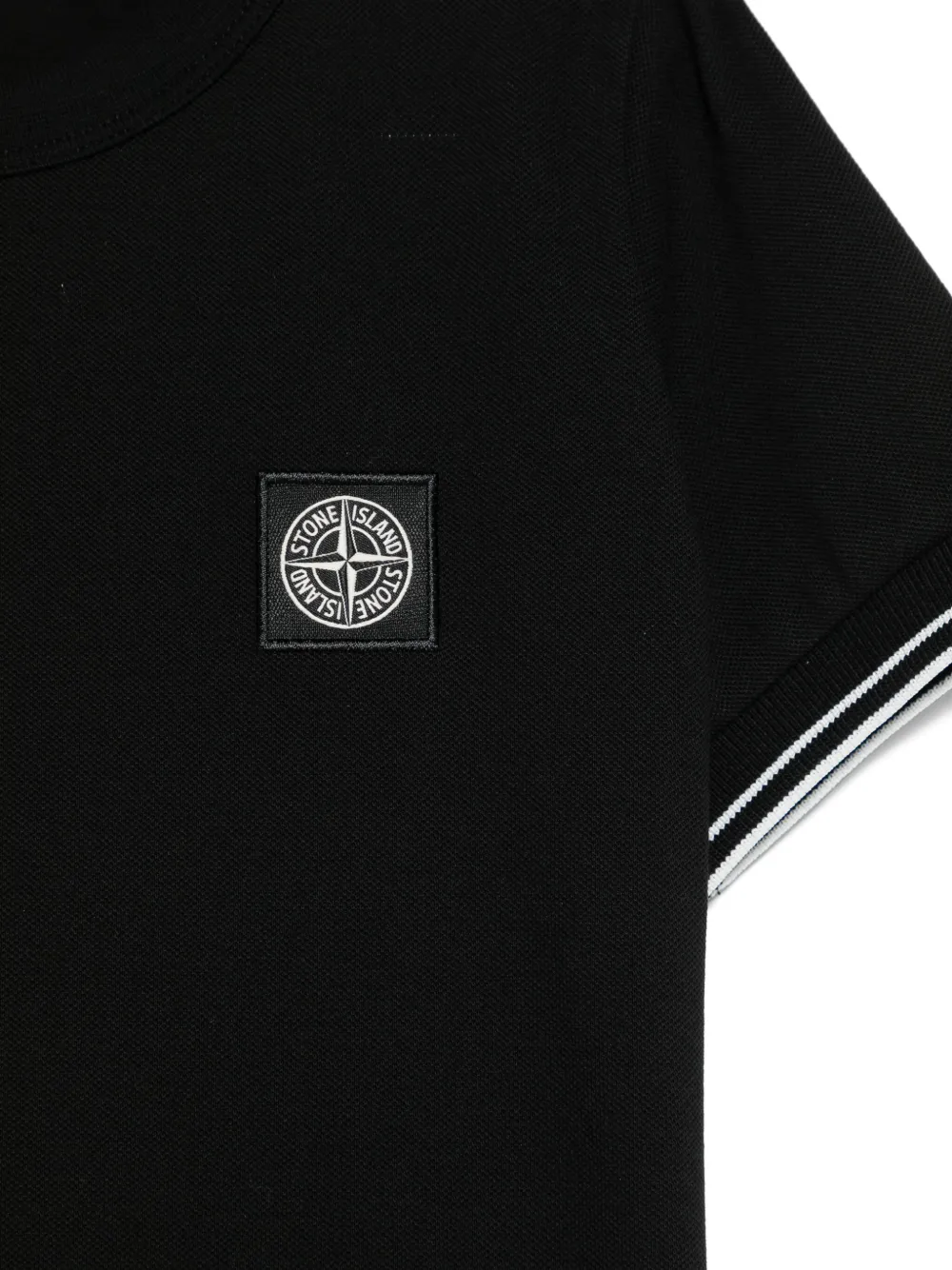 Stone Island Junior T-shirt met Compass-logopatch Zwart
