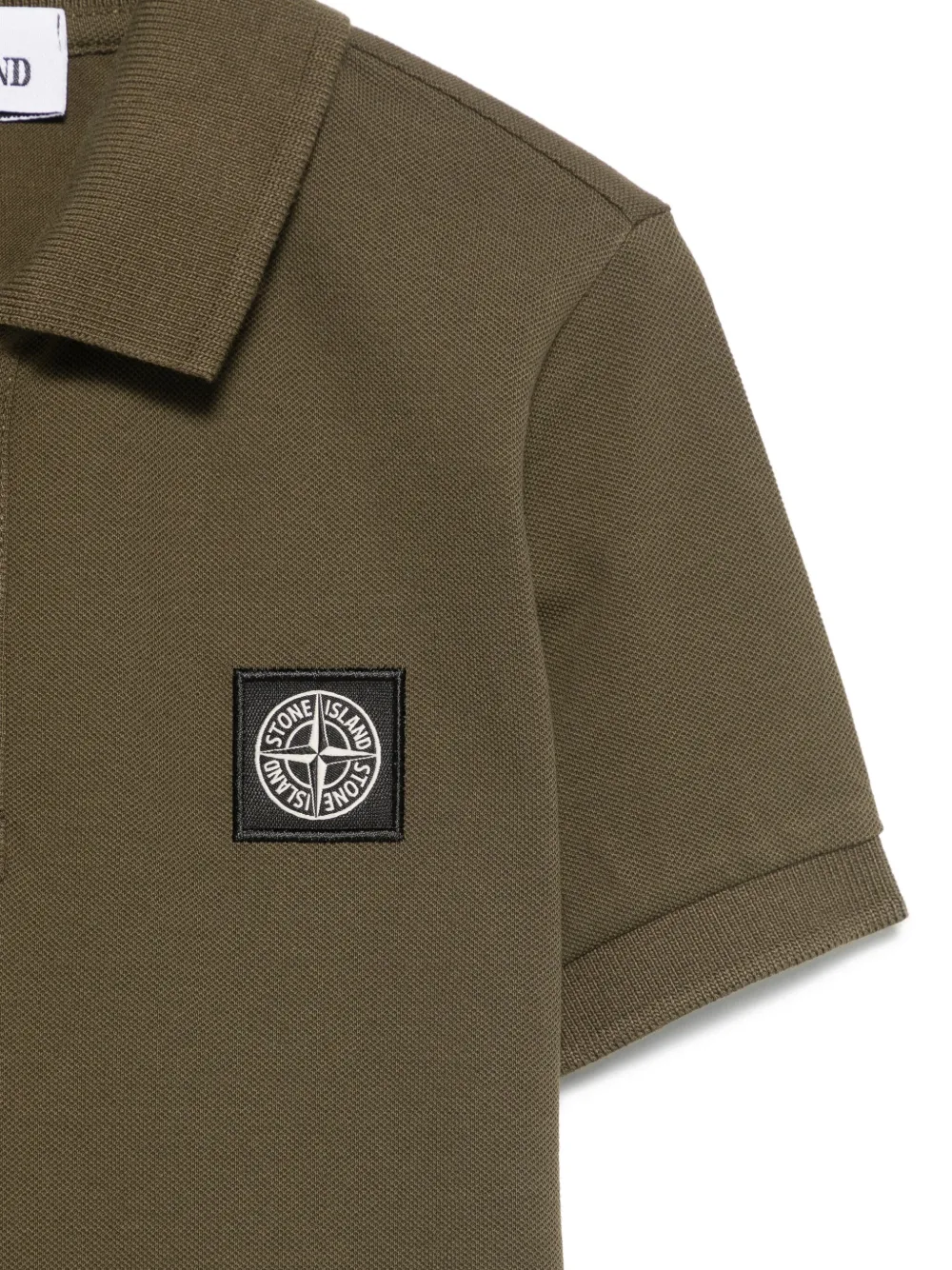 Stone Island Junior Poloshirt met Compass-logopatroon Groen