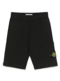 Stone Island Junior Compass-badge track shorts - Black