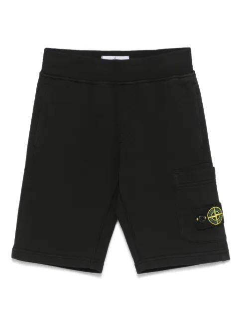 Stone Island Junior Compass-badge track shorts